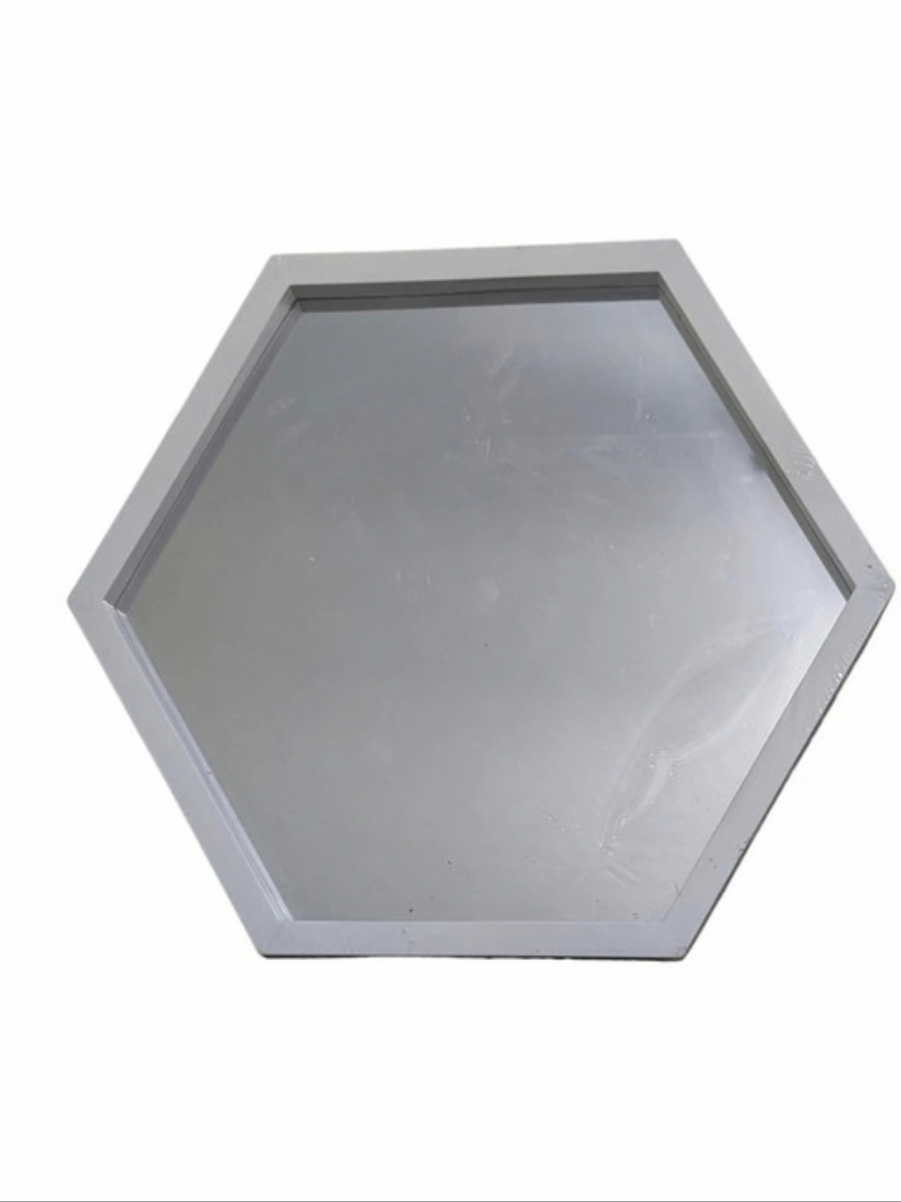 Greenbrier International Hexagon Wall Mirror White